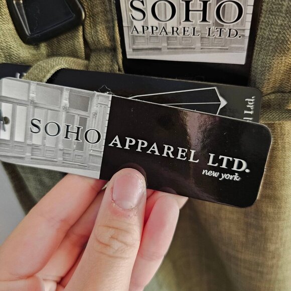 NWT Soho Apparel LTD. 100% Polyester Pant Women's Gray Pockets Size Medium - Picture 6 of 12